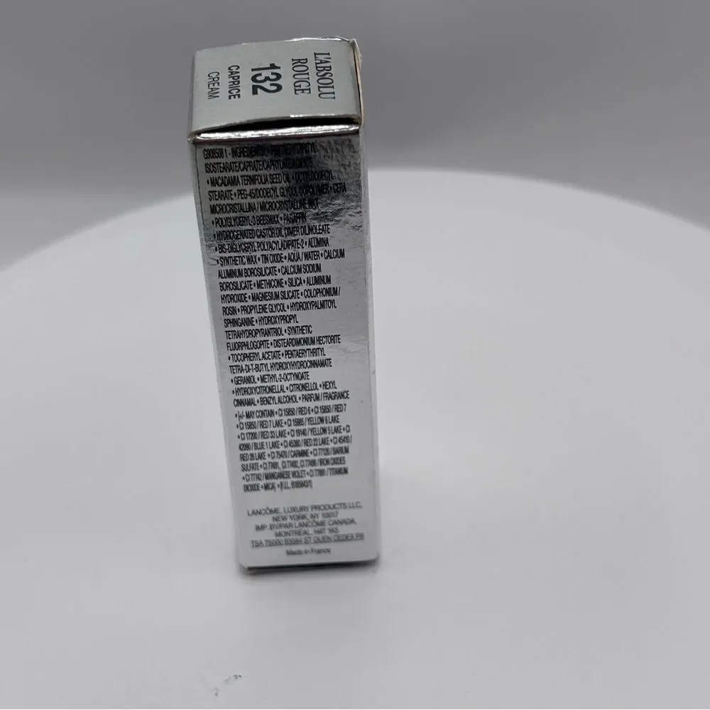 LANCOME L'Absolu Rouge 132 CAPRICE Cream Lipstick Full Size NIB